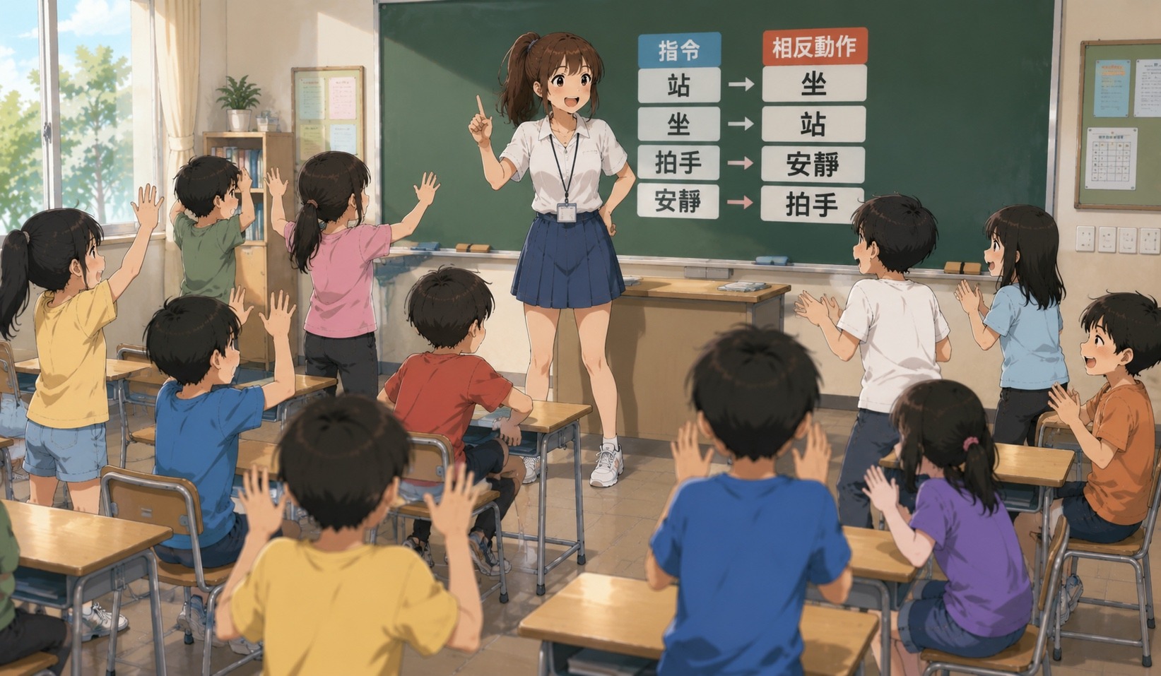 反令定神｜反向口令班級版：兒童專注力與反應訓練遊戲